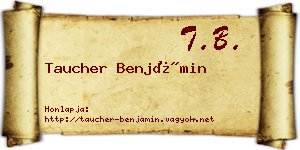 Taucher Benjámin névjegykártya