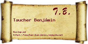 Taucher Benjámin névjegykártya