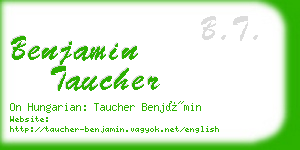 benjamin taucher business card